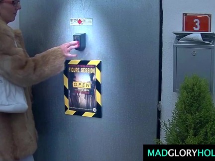 Busty MILF GangBanged in Glory Hole