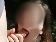 Public blowjob, CUM IN MOUTH 14/16