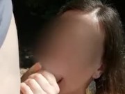 Public blowjob, CUM IN MOUTH 16/16
