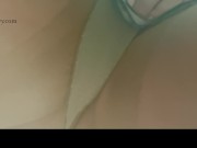 Upskirt show with nylons, a vibrator, and rubbing!  4/16