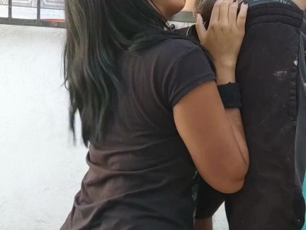 Mexican Morrita Fucked While Hanging Clothes