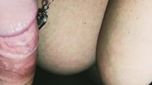 Licking and sucking my cock