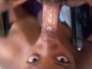 Trying To Watch A Movie 🍿 Instead He Puts His Dick Deep throat BBC 14/16