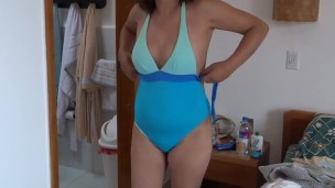 My 58 Year Old Latina Wife Shows Off On The Beach In A Bikini Before Getting Fucked