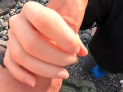 CUM IN MY MOUTH - hot risky public beach blowjob on first tinder date 7/16