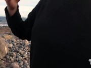 CUM IN MY MOUTH - hot risky public beach blowjob on first tinder date 8/16
