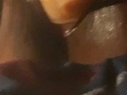 Naughti Kitti Shhh, don't wake up the roomie, she quietly plays with her favorite toy, Part 1 of 3