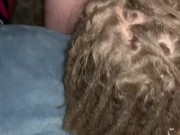 Blonde dreadlock girl blowjob and cum swallow 2/16