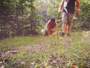 This is the only way to treat a submissive slut wife...Humilation Golden Piss Outdoor Collar Leasher 1/16