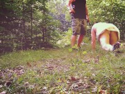 This is the only way to treat a submissive slut wife...Humilation Golden Piss Outdoor Collar Leasher 2/16