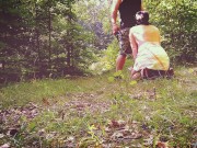 This is the only way to treat a submissive slut wife...Humilation Golden Piss Outdoor Collar Leasher 4/16