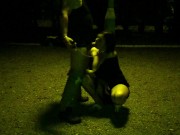 Training a piss slut's wife in a public park. 15/16