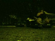 Training a piss slut's wife in a public park. 8/16