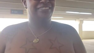 Flashing My Tits In A Parking Garage