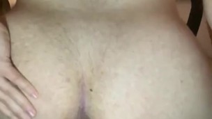 Furry Bubble Butt Twink Sits Down Hard