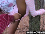 Black Step Daughter Riding Dick In Public Sheisnovember Giant Nipples & Areolas Out 6/16