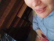 Risky beauty shows sweet pussy in café 6/16