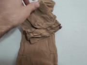 I ruined girlfriend's nylon pantyhose 1/16