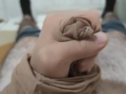 I ruined girlfriend's nylon pantyhose 14/16