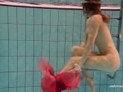 Swimming beauty totally naked and lonely in the pool 16/16