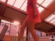 Swimming beauty totally naked and lonely in the pool 2/16