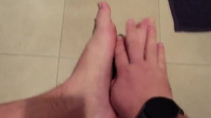 Cum lotion my Feet