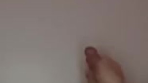 Twink jerk off his big dick and finger himself until he cums on his abs and chest 