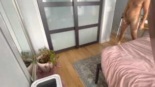 PISSING IN THE LITTERBOX, THE DEAD PLANT, THE WALL, THE FLOOR. OTHER ANGLE ON MY FANSLY