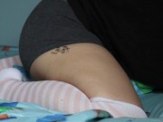 femboy down bad moans like a bitch while fucking pillow 11/16