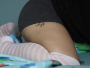 femboy down bad moans like a bitch while fucking pillow 16/16