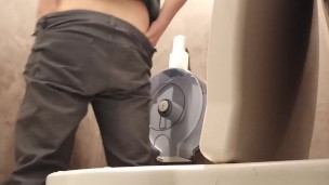 public toilet peeing, dirty, smelly hairy asshole