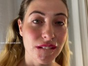 SHY GIRL GIVES BLOWJOB TO THE END CUM FACIAL 16/16