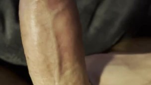 Playing with my uncut dick before bed