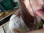 Cum in her Mouth from Tongue Movements! POV 7/16