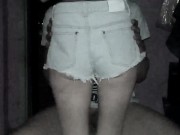 Smoking girfriend sitting on the dick