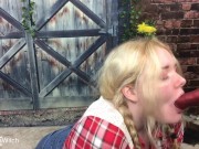 Teen Farm Slut BJ, Fuck, Doggy Style - BustySeaWitch 1/16