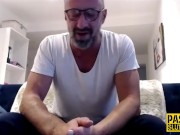 Hot bdsm babe throating dick 1/16