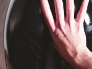 Redheaded milf in latex fucked in prone bone - 4k pov video 2/16