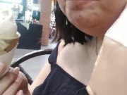 EATING and LICKING ice cream YUMMY/ COLD ON MY TONGUE/ model rebecca  13/16