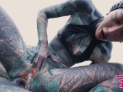 tattooed ANUSKATZZ gets ASS FUCKED in public / outdoors, gape, ANAL - Punk - Goth 13/16