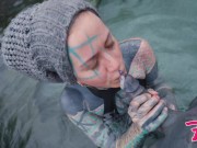 tattooed ANUSKATZZ gets ASS FUCKED in public / outdoors, gape, ANAL - Punk - Goth 9/16