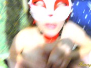 No sound Lustful collegegirl in handcuffs fucked in mouth and between boobs 10/16