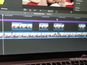 Submissive blonde blindfolded and fucked with power drill dildo | DaddysCowgirl