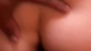 Stretching her tight pussy