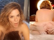 Multiple intense female orgasm as she fucks a guy in the hot tub