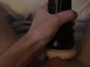 Cum twice - edging with fleshlight  4/16