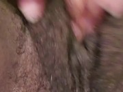 Fingering my hairy fat pussy until I cum