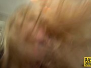 Kinky blonde gagging on dick 12/16