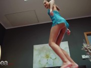 Lesbea Petite Euro babe lesbians Cindy Shine and Freya Dee hot passionate scissoring and 69 1/16