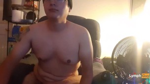 29yo Amputee with disability Fucks himself with a dildo until he cums handicap devotee lymphedema